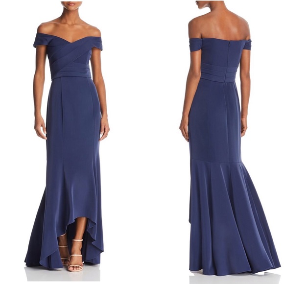 LAUNDRY OFF-THE-SHOULDER A-LINE EVENING DRESS GOWN - Picture 1 of 2